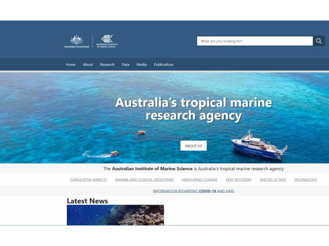 Bild der Website Australien Institue of Marine Science AIMS